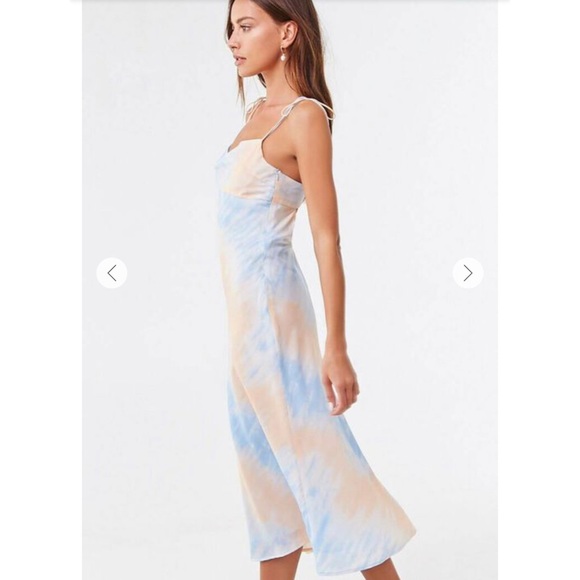 Forever 21 Silky Watercolor Cami Midi Dress - NWT - Picture 3 of 9